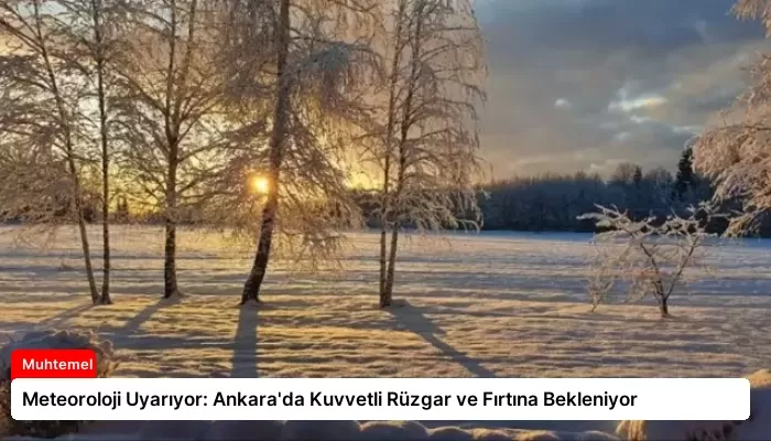 Meteoroloji Uyarıyor: Ankara’da Kuvvetli Rüzgar ve Fırtına Bekleniyor