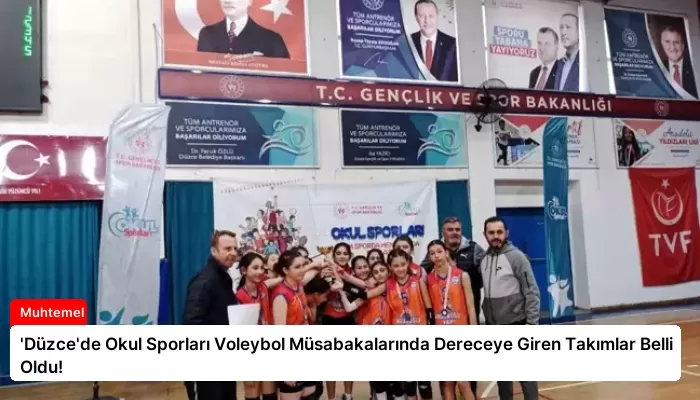 ‘Düzce’de Okul Sporları Voleybol Müsabakalarında Dereceye Giren Takımlar Belli Oldu!