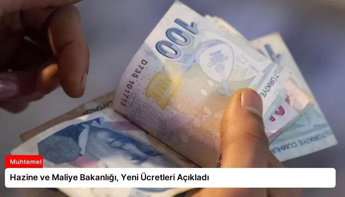 Hazine ve Maliye Bakanlığı, Yeni Ücretleri Açıkladı