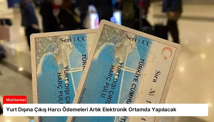 Yurt Dışına Çıkış Harcı Ödemeleri Artık Elektronik Ortamda Yapılacak