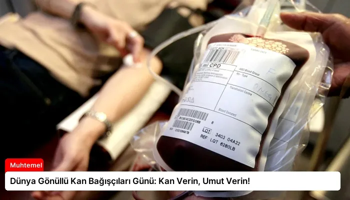 Dünya Gönüllü Kan Bağışçıları Günü: Kan Verin, Umut Verin!
