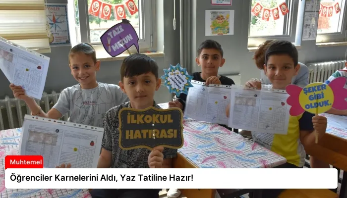 Öğrenciler Karnelerini Aldı, Yaz Tatiline Hazır!