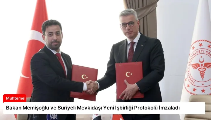 Bakan Memişoğlu ve Suriyeli Mevkidaşı Yeni İşbirliği Protokolü İmzaladı
