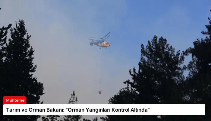 Tarım ve Orman Bakanı: “Orman Yangınları Kontrol Altında”