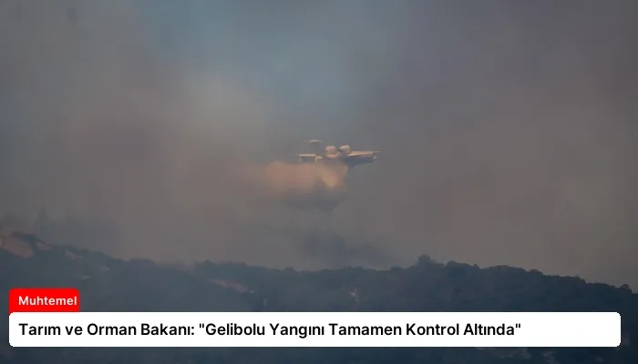 Tarım ve Orman Bakanı: “Gelibolu Yangını Tamamen Kontrol Altında”