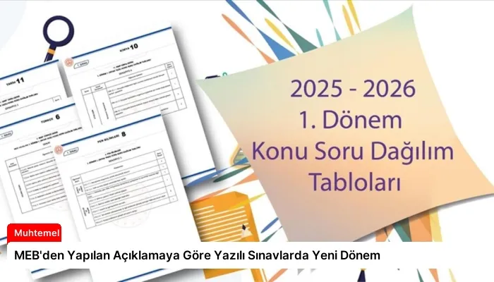 MEB’den Yapılan Açıklamaya Göre Yazılı Sınavlarda Yeni Dönem