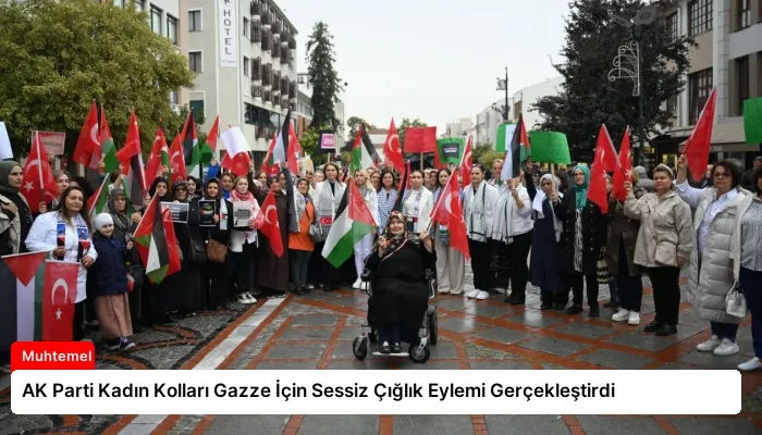 AK Parti Kadın Kolları Gazze İçin Sessiz Çığlık Eylemi Gerçekleştirdi