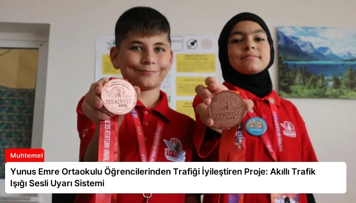 Yunus Emre Ortaokulu Öğrencilerinden Trafiği İyileştiren Proje: Akıllı Trafik Işığı Sesli Uyarı Sistemi