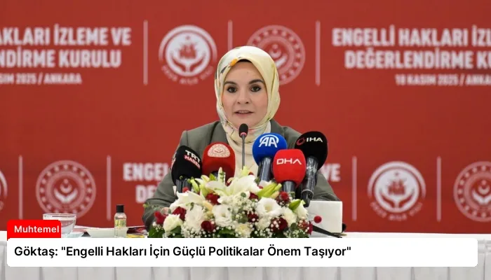 Göktaş: “Engelli Hakları İçin Güçlü Politikalar Önem Taşıyor”