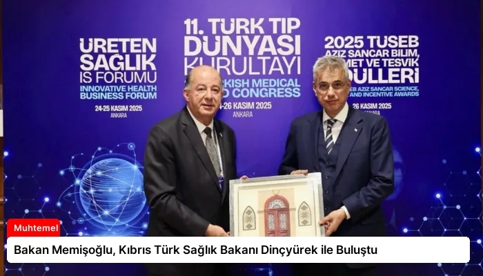 Bakan Memişoğlu, Kıbrıs Türk Sağlık Bakanı Dinçyürek ile Buluştu