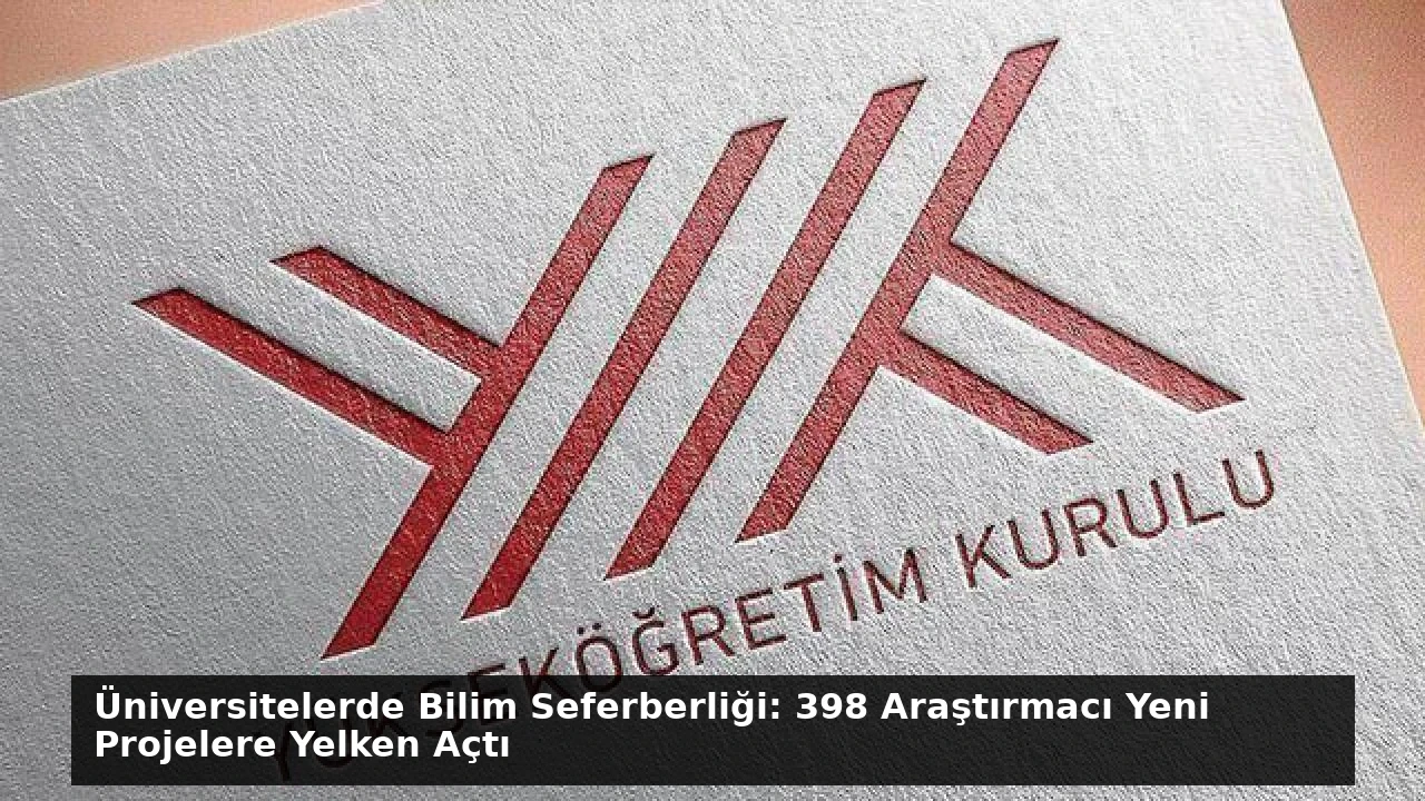 Üniversitelerde Bilim Seferberliği: 398 Araştırmacı Yeni Projelere Yelken Açtı