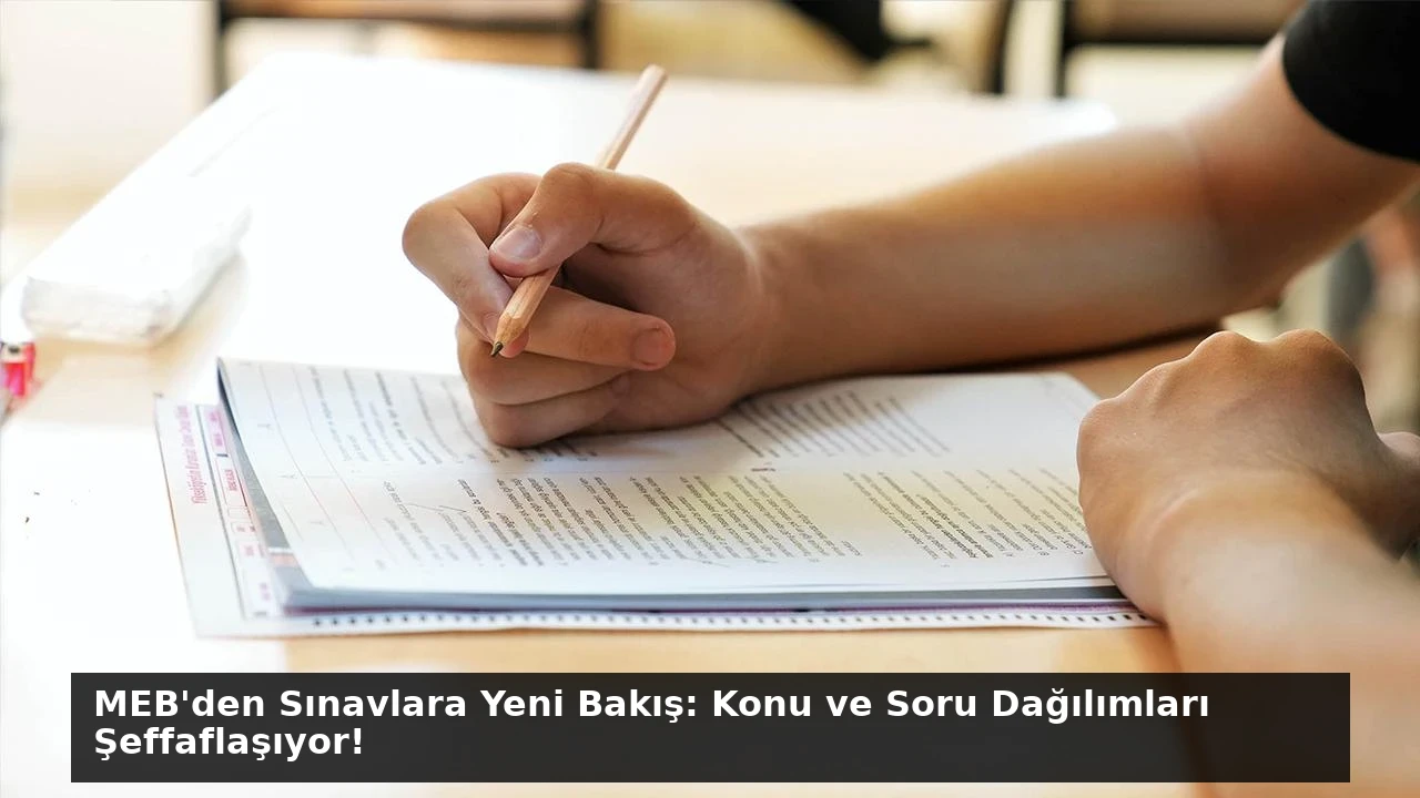 MEB’den Sınavlara Yeni Bakış: Konu ve Soru Dağılımları Şeffaflaşıyor!