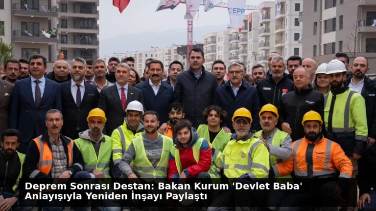 Deprem Sonrası Destan: Bakan Kurum ‘Devlet Baba’ Anlayışıyla Yeniden İnşayı Paylaştı
