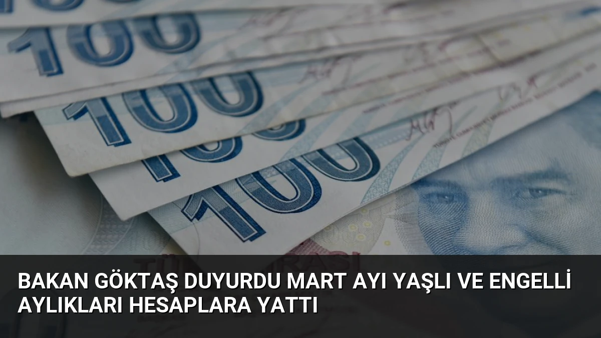 Bakan Göktaş Duyurdu Mart Ayı Yaşlı ve Engelli Aylıkları Hesaplara Yattı