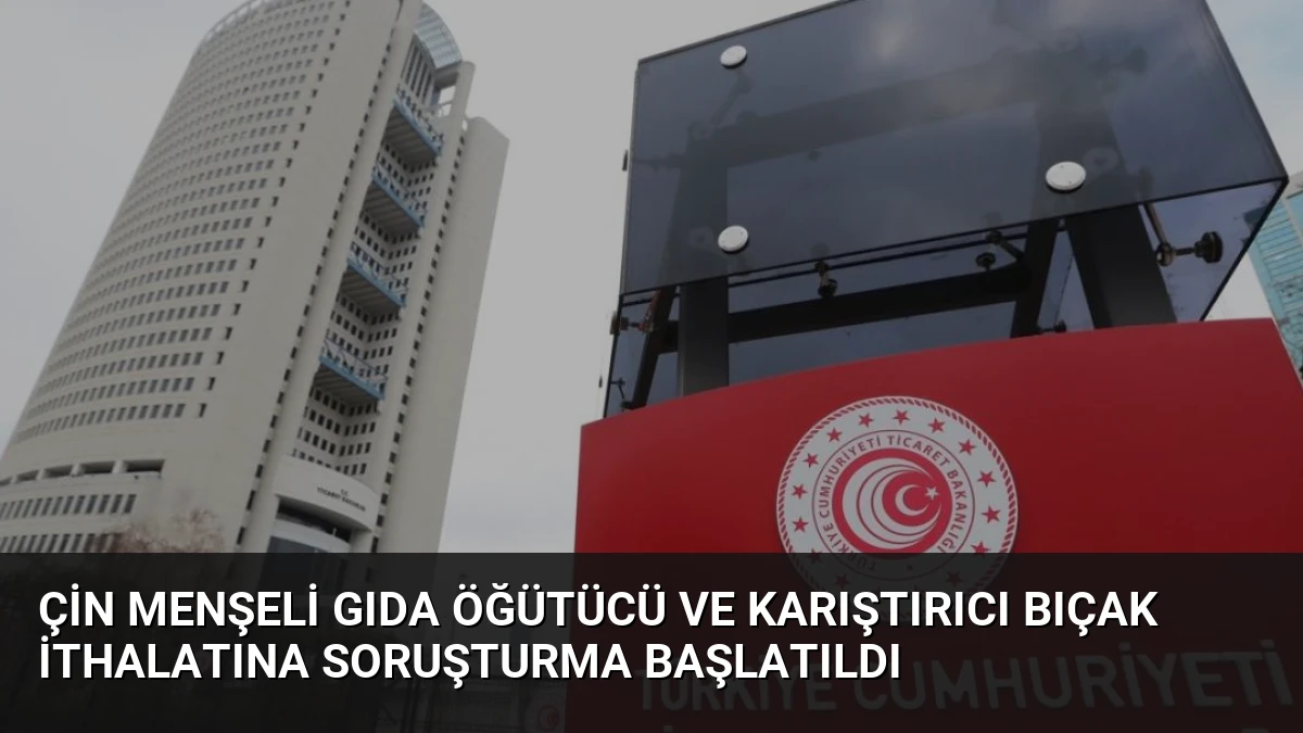 Çin Menşeli Gıda Öğütücü ve Karıştırıcı Bıçak İthalatına Soruşturma Başlatıldı