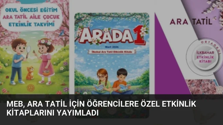 MEB, Ara Tatil İçin Öğrencilere Özel Etkinlik Kitaplarını Yayımladı