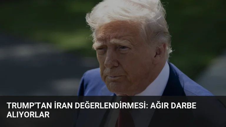 Trump’tan İran Değerlendirmesi: Ağır Darbe Alıyorlar