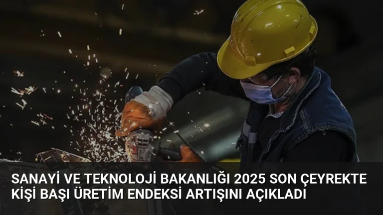 Sanayi ve Teknoloji Bakanlığı 2025 Son Çeyrekte Kişi Başı Üretim Endeksi Artışını Açıkladı