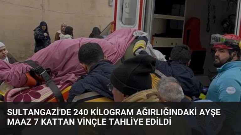 Sultangazi’de 240 Kilogram Ağırlığındaki Ayşe Maaz 7 Kattan Vinçle Tahliye Edildi
