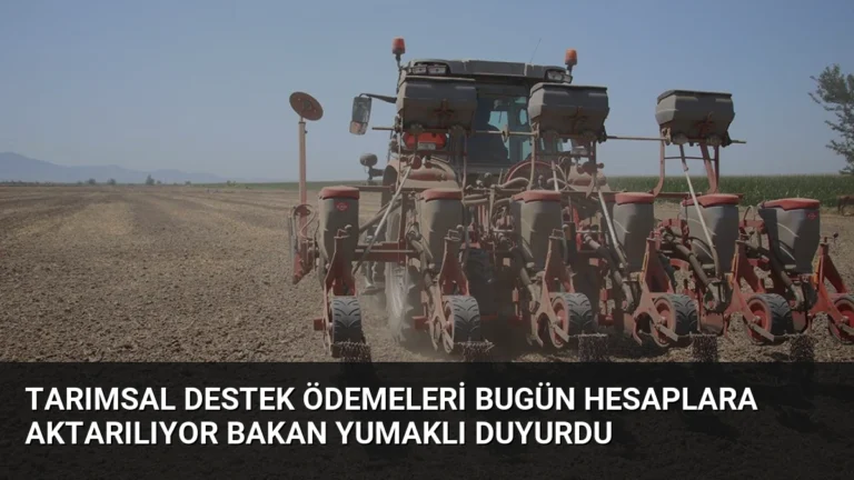 Tarımsal Destek Ödemeleri Bugün Hesaplara Aktarılıyor Bakan Yumaklı Duyurdu
