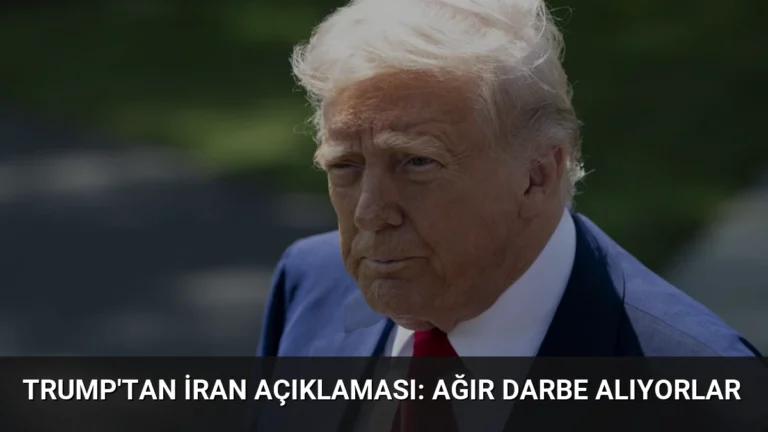 Trump’tan İran Açıklaması: Ağır Darbe Alıyorlar