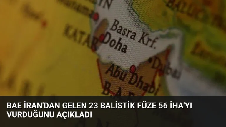 BAE İran’dan Gelen 23 Balistik Füze 56 İHA’yı Vurduğunu Açıkladı