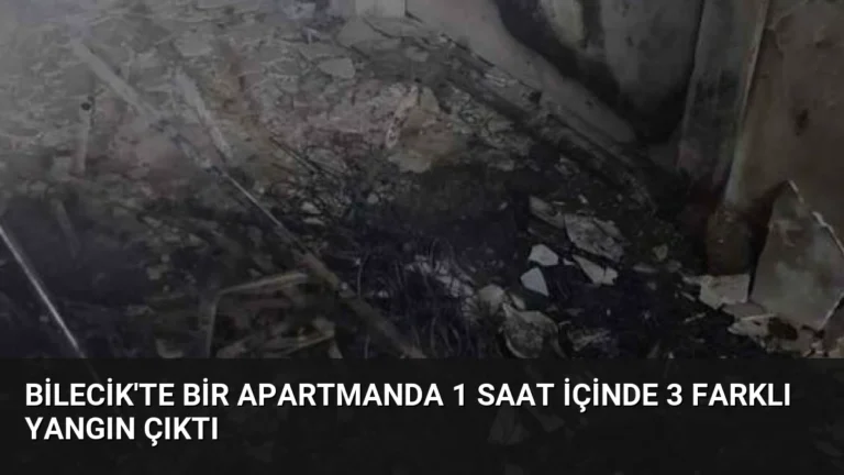 Bilecik’te Bir Apartmanda 1 Saat İçinde 3 Farklı Yangın Çıktı