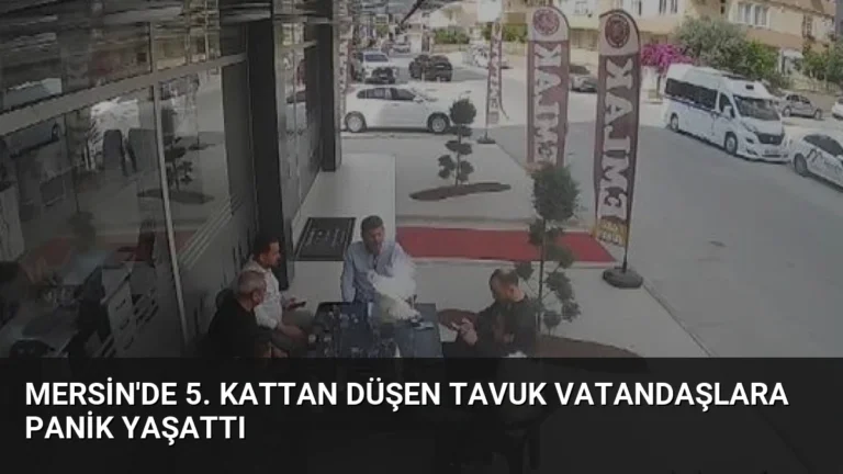 Mersin’de 5. Kattan Düşen Tavuk Vatandaşlara Panik Yaşattı
