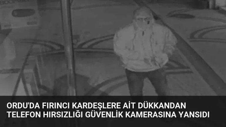 Ordu’da Fırıncı Kardeşlere Ait Dükkandan Telefon Hırsızlığı Güvenlik Kamerasına Yansıdı