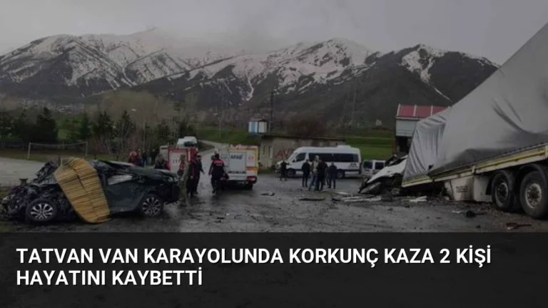 Tatvan Van Karayolunda Korkunç Kaza 2 Kişi Hayatını Kaybetti