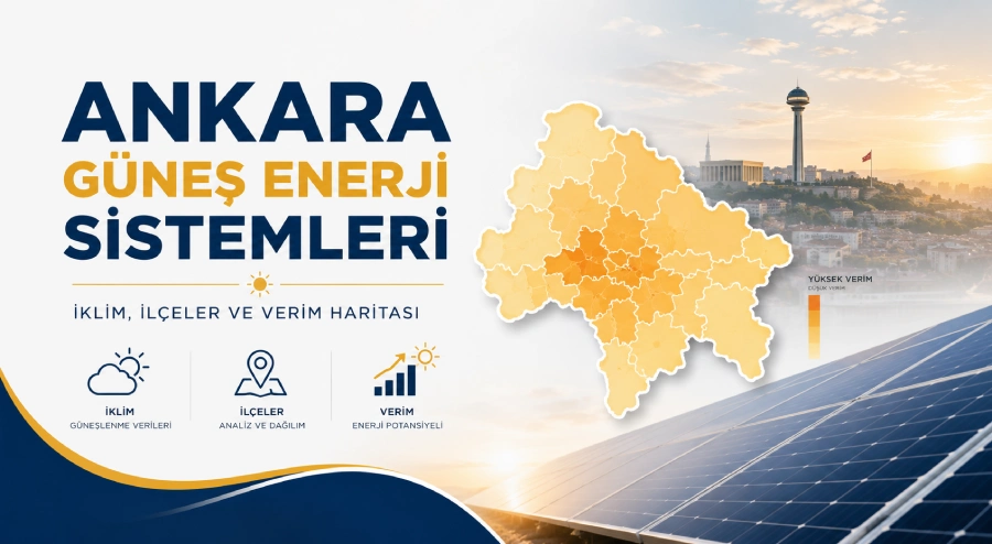 Ankara Güneş Enerji Sistemleri: İklim, İlçeler ve Verim Haritası