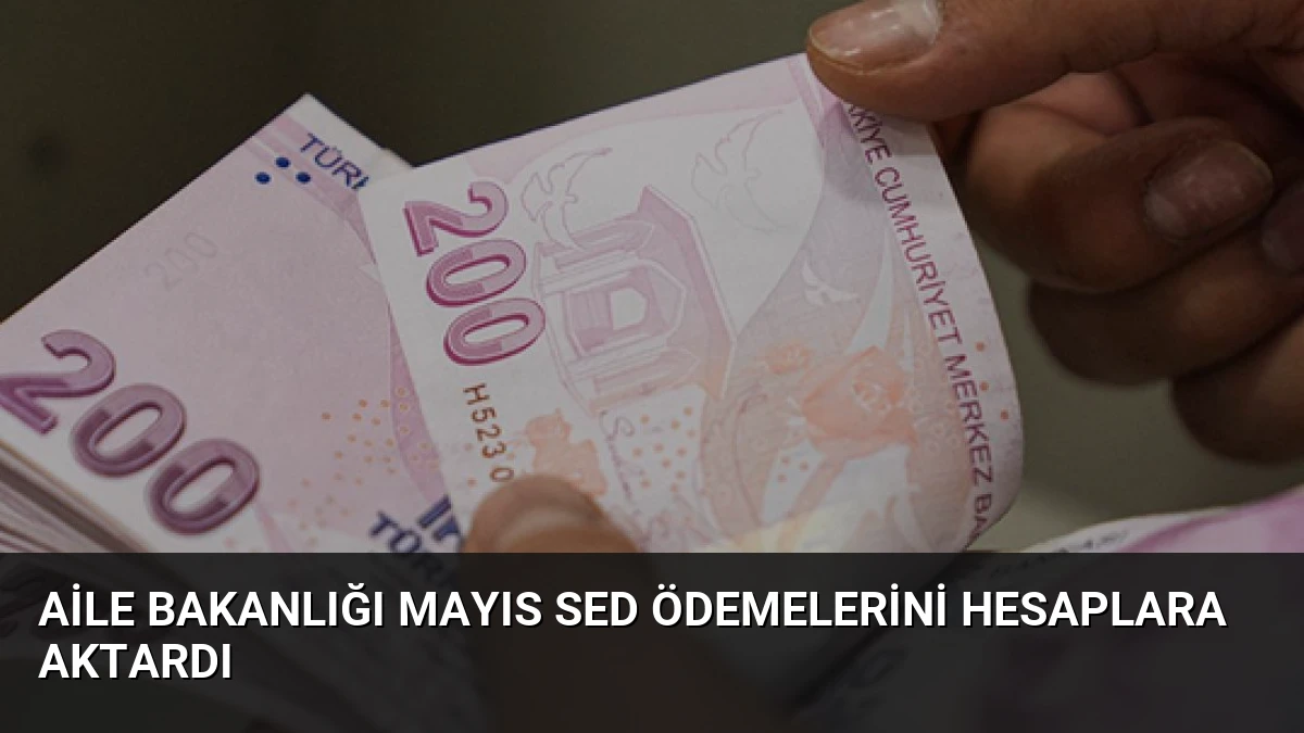 Aile Bakanlığı Mayıs SED Ödemelerini Hesaplara Aktardı