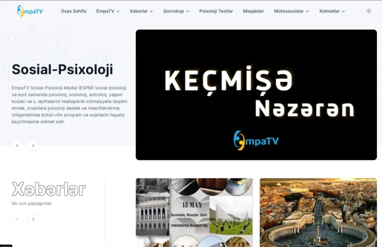 EmpaTV Azerbaycan’da Sosyal ve Psikolojik İçeriği Tek Çatıda Toplayan Medya Platformudur