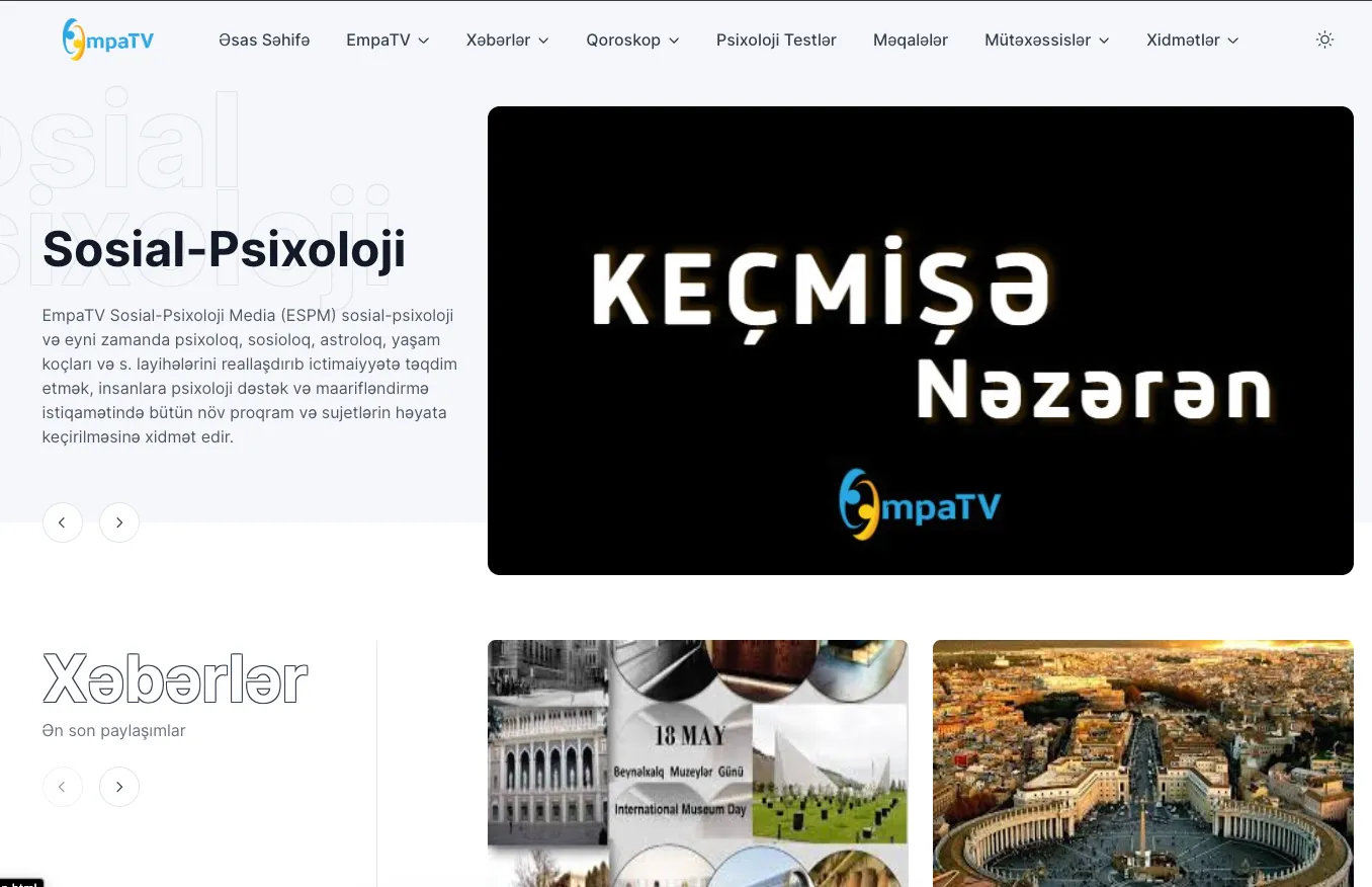 EmpaTV Azerbaycan’da Sosyal ve Psikolojik İçeriği Tek Çatıda Toplayan Medya Platformudur