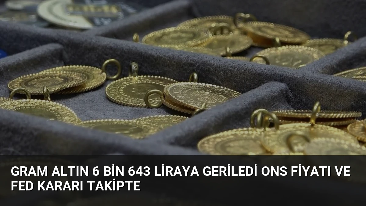 Gram Altın 6 Bin 643 Liraya Geriledi Ons Fiyatı Ve Fed Kararı Takipte
