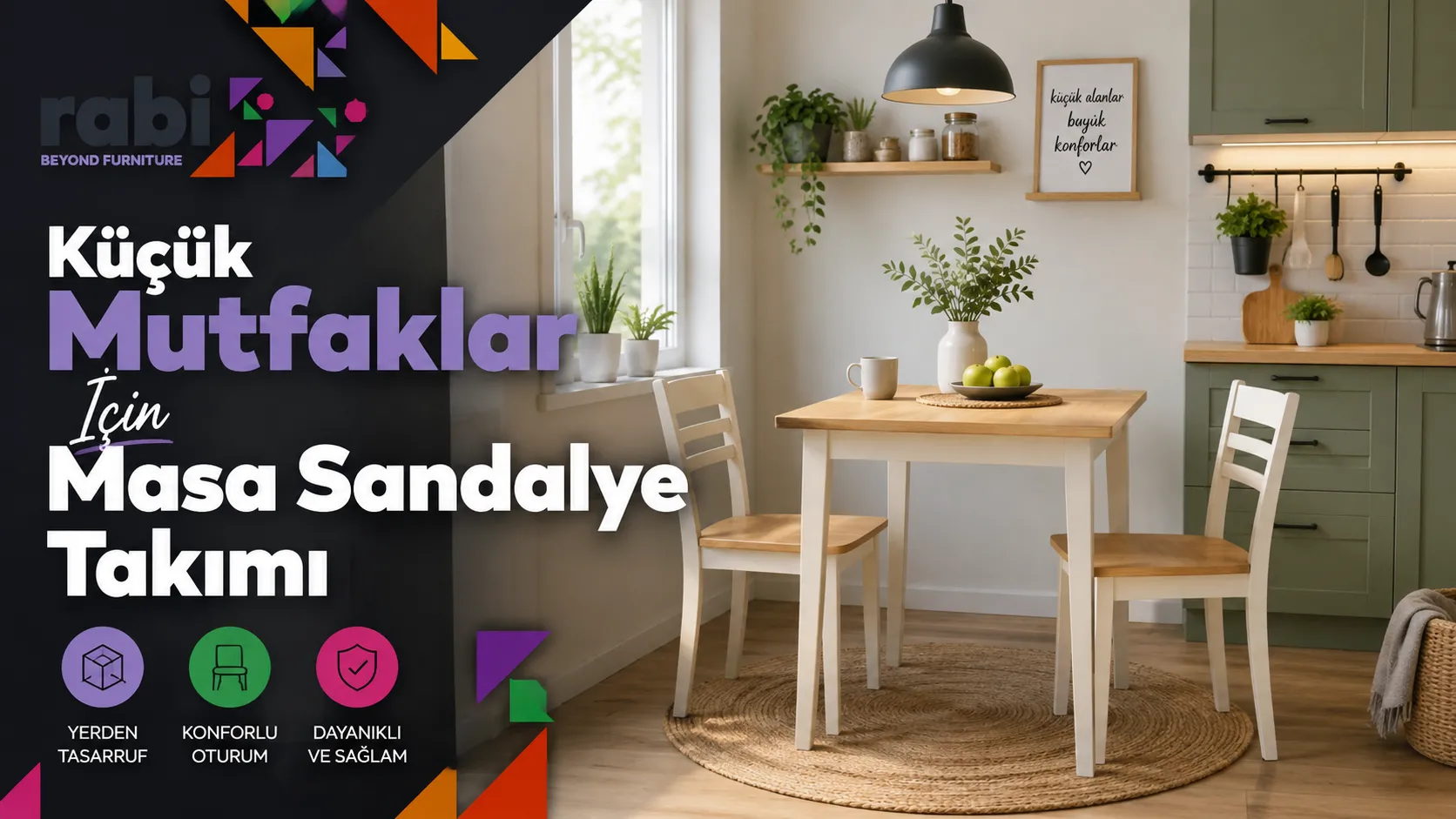 Küçük Mutfaklar İçin Masa Sandalye Takımı