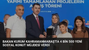 Bakan Kurum Kahramanmaraş'ta 4 bin 500 yeni sosyal konut müjdesi verdi