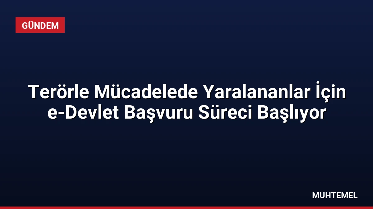 Terörle Mücadelede Yaralananlar İçin e-Devlet Başvuru Süreci Başlıyor