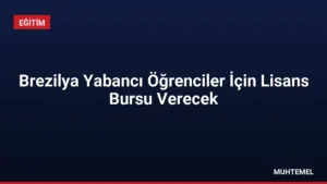 Brezilya Yabancı Öğrenciler İçin Lisans Bursu Verecek