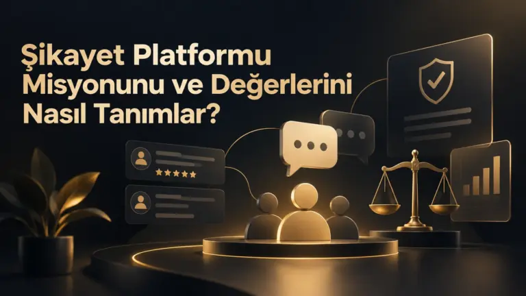 Şikayet Platformu Misyonunu ve Değerlerini Nasıl Tanımlar?