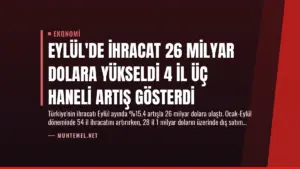 Eylül’de İhracat 26 Milyar Dolara Yükseldi 4 İl Üç Haneli Artış Gösterdi