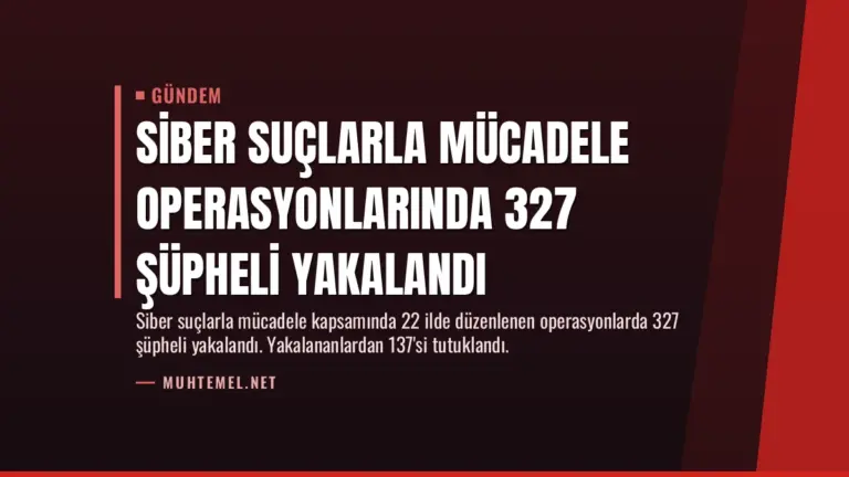 Siber Suçlarla Mücadele Operasyonlarında 327 Şüpheli Yakalandı